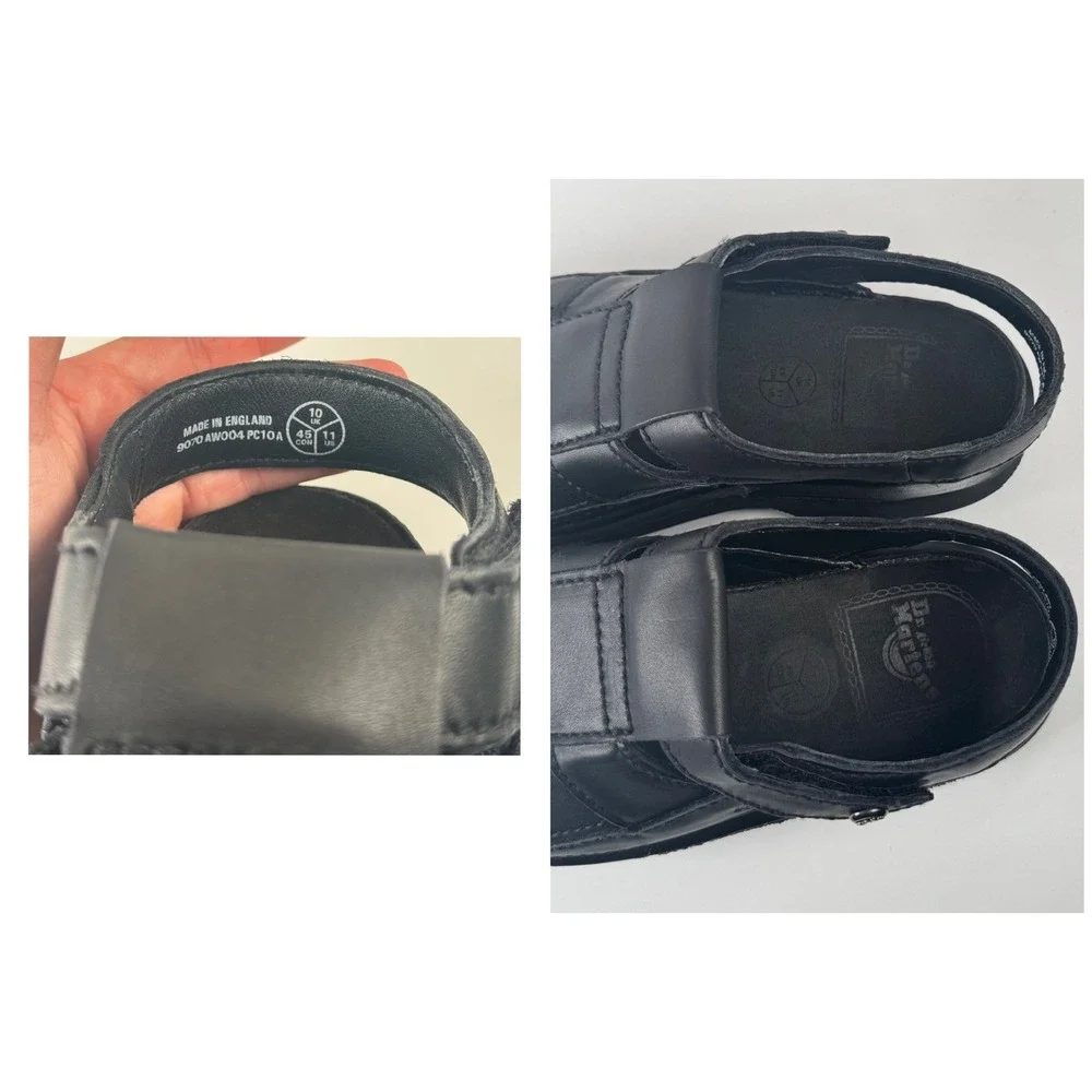Dr. Martens Fisherman Sandals‎ Black Leather Woven Mens Size 11 Y2K 9070